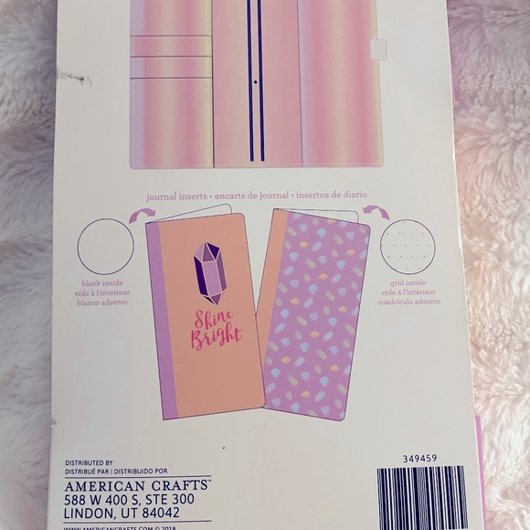 Iridescent travelers notebook w/ 2 notebook inserts and the cutest mermaid charm - Picture 2 of 5